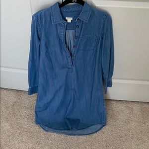 J crew long sleeve cotton dress